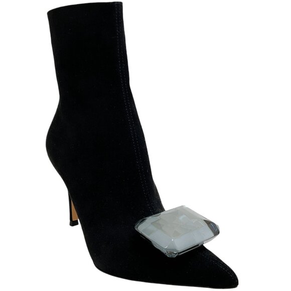Gianvito Rossi Black Suede Jaipur Booties - Picture 1 of 12